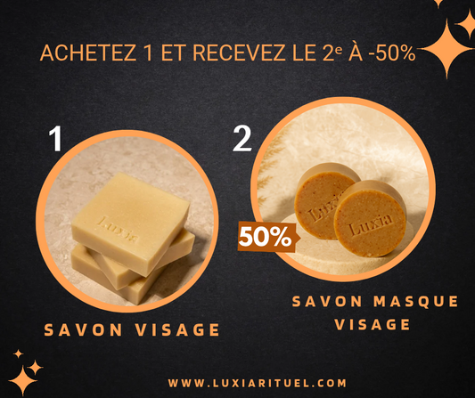 Duo Savon visage & Savon masque visage 100% Naturel