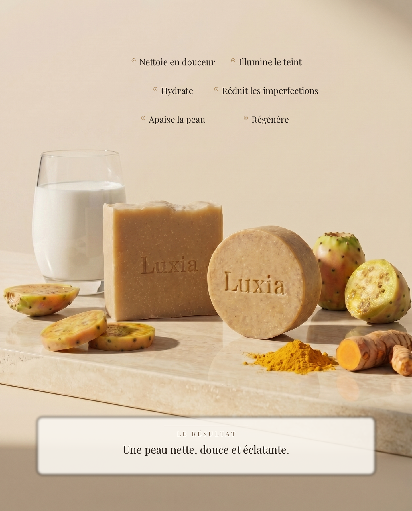 Bienfaits Duo Savon visage & Savon masque Luxia