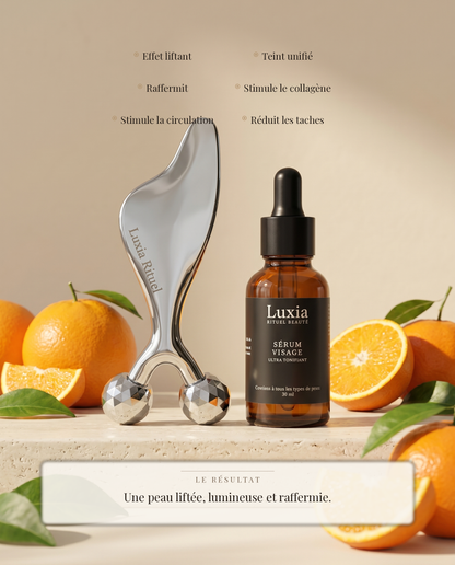 Bienfaits Duo Guasha & Sérum Vitamine C Luxia